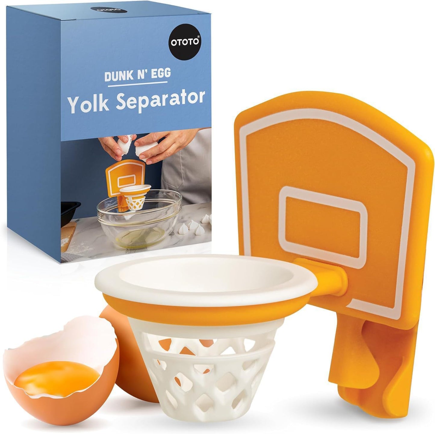 Egg Yolk & White Separator – Kitchen Basketball Hoop Gadget